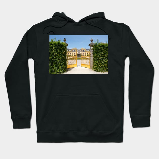 Great Garden Herrrenhausen, Golden Gate, Gallery Building, Hanover, Lower Saxony, Germany, Europe Hoodie by Kruegerfoto